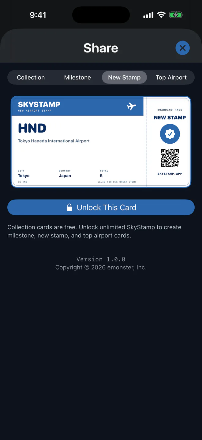 Share — Create a polished ticket from the journey you built.
